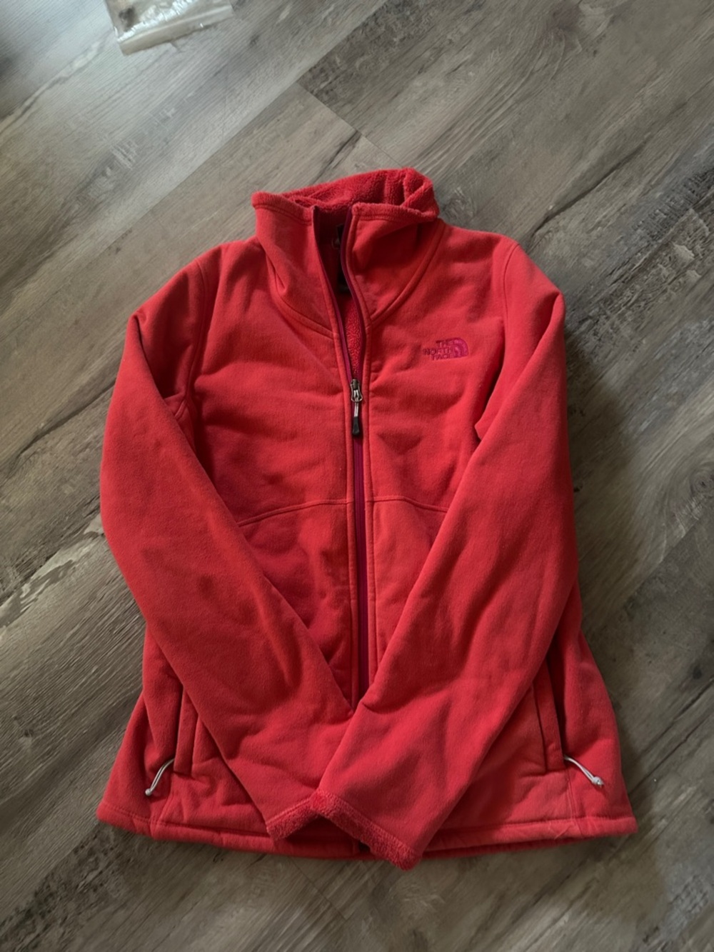 The North Face Bright Red Full-Zip Fleece Jacket